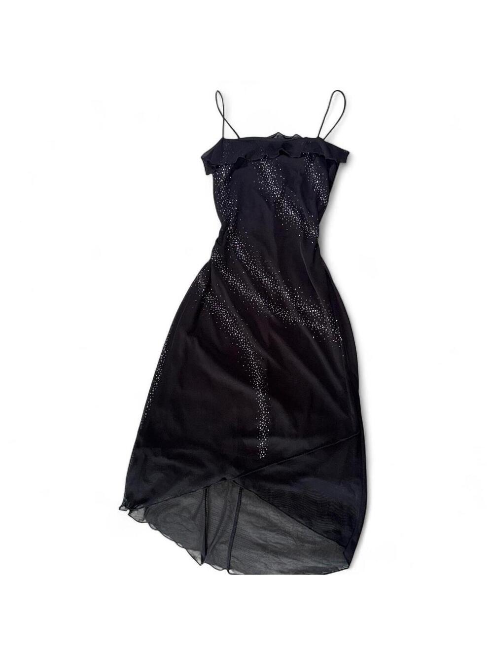 Vintage Byer Too Rhinestone Midi Dress